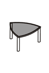 Стол для переговоров треугольный 140x135x75 / PRS705