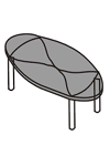 Стол для переговоров овальный 260x130x75 / PRS715