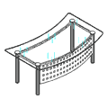 Стол 160x109.5x72.8 / пк-002