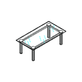 Стол кофейный 80x63x37.8 / пк-020