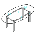 Стол переговорный 225x118x72.8 / пк-026