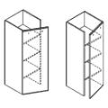 Шкаф узкий, средний 45.1x44.5x134.4 / дп-038