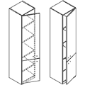 Шкаф комбинированный узкий 452x445x2070 / кн-144