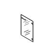 Дверь стеклянная 450x5x700 / Gr-01.1