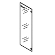 Дверь стеклянная 450x5x1400 / Gr-02.1