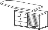 Тумба приставная правая 1800x506x758 / V-412пр