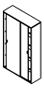Шкаф-купе 206 полки 1200x420x2069 / FLS401