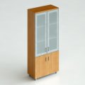 Шкаф закрытый для док-ов (верх-стекло, низ-дерево) 900x420x2070 / 229/2