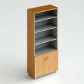 Шкаф открытый для док-ов (верх-открытый 3 полки, низ-дерево) 900x420x2070 / 231