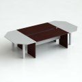 Стол для заседаний, с 2-мя секторами, 4-мя суппортами 3500x1700x750 / 100/1