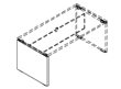EKIS Опора стола с крепежами 600x1000x- / 151 1101/27