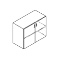 Шкаф  Широкий, низкий; дверцы из ДСП 90.4x44.5x69.8 / ди-022