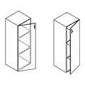 Шкаф  Узкий, средний; дверца из ДСП 45.2x44.5x137 / ди-024