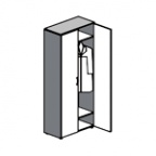 Шкаф для одежды 90x45x208 / МТ 301