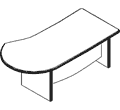 Стол опоры ДСП; асимметричный; правый 215x118x75 / пз-007