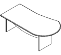 Стол опоры ДСП; асимметричный; левый 215x118x75 / пз-008