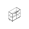 Шкаф. Широкий; низкий; дверцы - из ДСП 90.4x44.5x79.2 / пз-085