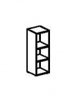 Шкаф-стеллаж для документов открытый 428x424x1263 / 1015