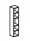 Шкаф-стеллаж для документов открытый 428x424x1967 / 1023