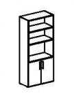 Шкаф для документов, 2 двери ДСП 854x442x1967 / MХ1059