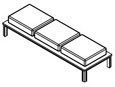Банкетка 3-х местная (hortica) / MAT3/0
