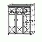 Шкаф трехдверный для одежды и белья / ГР 130 ББ