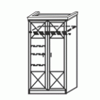 Шкаф двухдверный для одежды и белья / ГР 120 ББ
