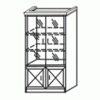 Шкаф со стеклом / ГР 119 ББ