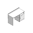Стол письменный с тумбой под фригобар / Э-3