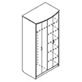 Гардероб с перегородой, с дверцами Бифолд / вг-021