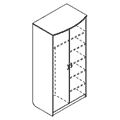 Гардероб с перегородкой, с распашными дверцами / вг-023