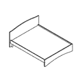 Кровать без матраса (под матрас 140*200) / вг-042