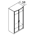 Гардероб МДФ без перегородки, дверцы распашные / юг-002