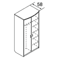 Гардероб ДСП с перегородкой, дверцы распашные / юг-009