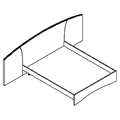 Кровать двухспальная, без матраса / юг-063