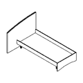 Кровать односпальная, без матраса / юг-061