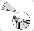 Комплект крепления перегородок углом 150x150x3 / C85-2