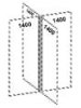 Соединительный элемент на 4 стороны 25x25x1400 / P44