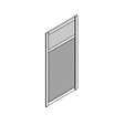 Перегородка комбинированная из ЛДСП 700x28x1400 / ДПК-14/7