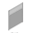 Перегородка комбинированная из ЛДСП 1200x28x1400 / ДПК-14/12