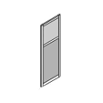 Перегородка комбинированная из ЛДСП 600x28x1700 / ДПК-17/6