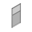 Перегородка комбинированная из ЛДСП 900x28x1700 / ДПК-17/9