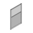 Перегородка комбинированная из ЛДСП 1100x28x1700 / ДПК-17/11