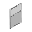 Перегородка комбинированная из ЛДСП 1200x28x1700 / ДПК-17/12