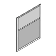 Перегородка комбинированная из ЛДСП 1400x28x1700 / ДПК-17/14