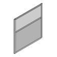 Перегородка комбинированная из ЛДСП 1600x28x1700 / ДПК-17/16