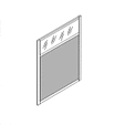 Перегородка с прозрачным стеклом 1100x28x1400 / ДПС-14/11с