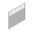 Перегородка с прозрачным стеклом 1600x28x1400 / ДПС-14/16с