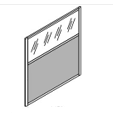 Перегородка с прозрачным стеклом 1600x28x1700 / ДПС-17/16с
