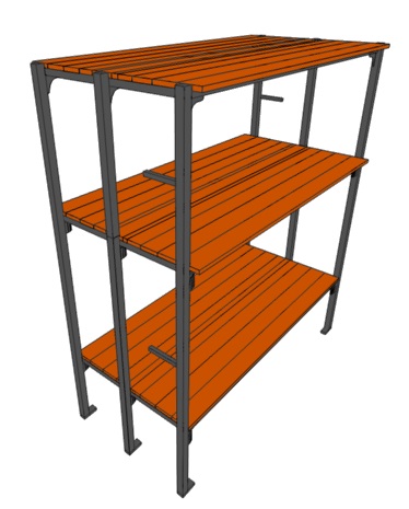 3.2 Нары трехярусные двухсторонние / тип VII